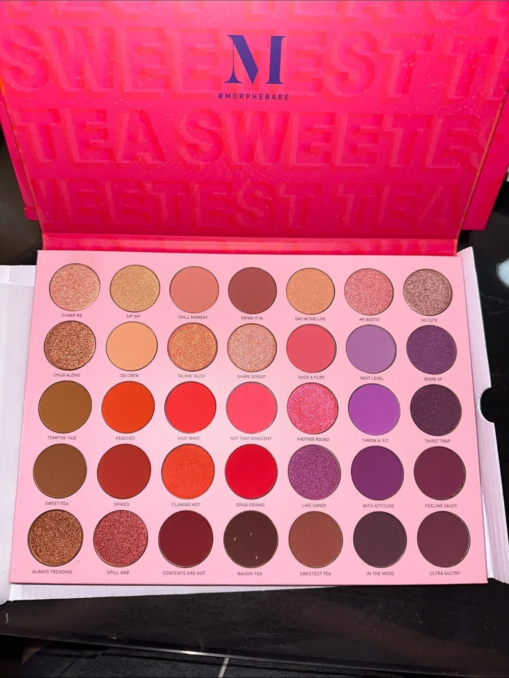 Morphe Sweetest Tea 35T Eyeshadow Palette - Hot Pink & Coral